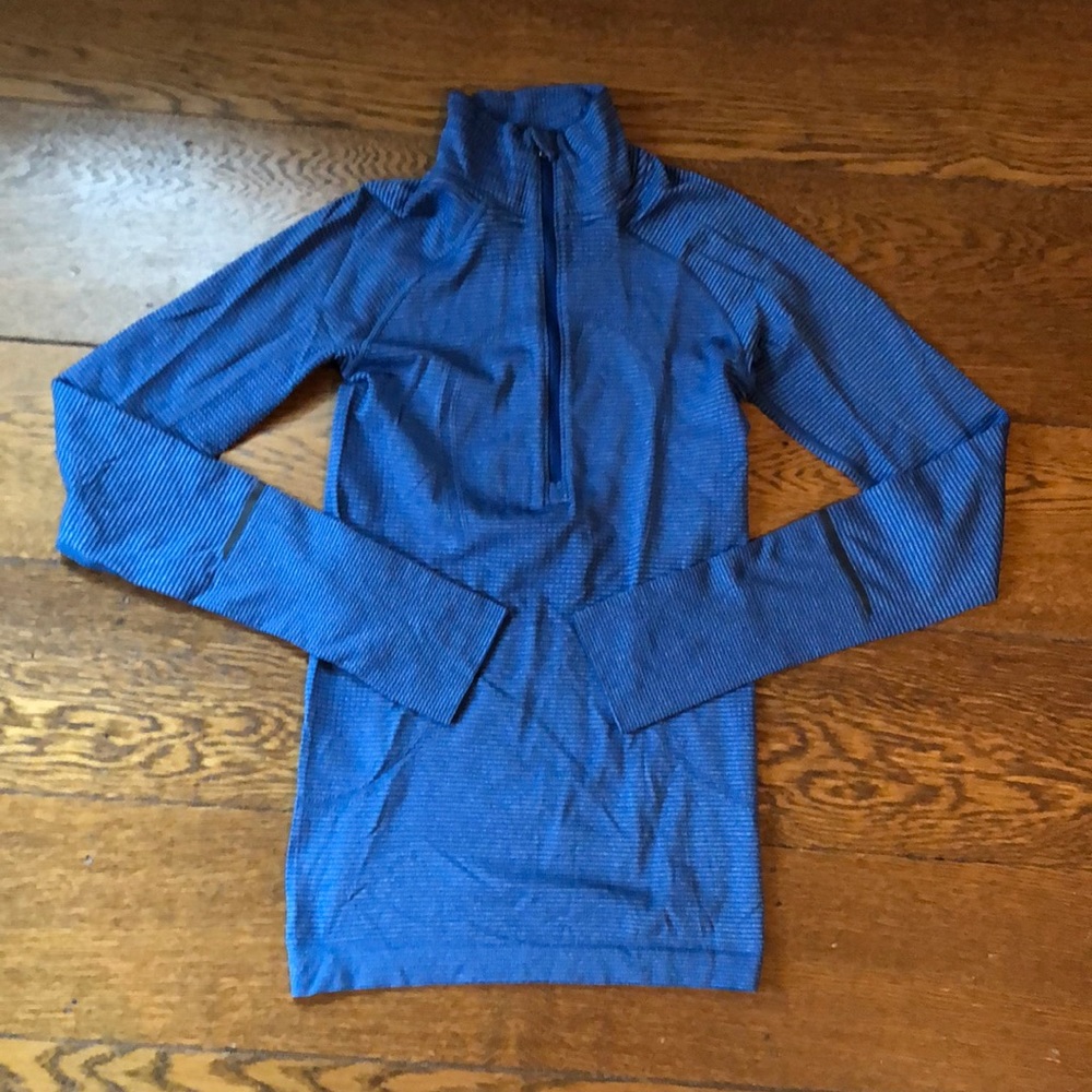 lululemon athletica Blue Long Sleeve Half-Zip Pullover